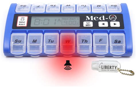 electric pill box|pill box with reminder alarm.